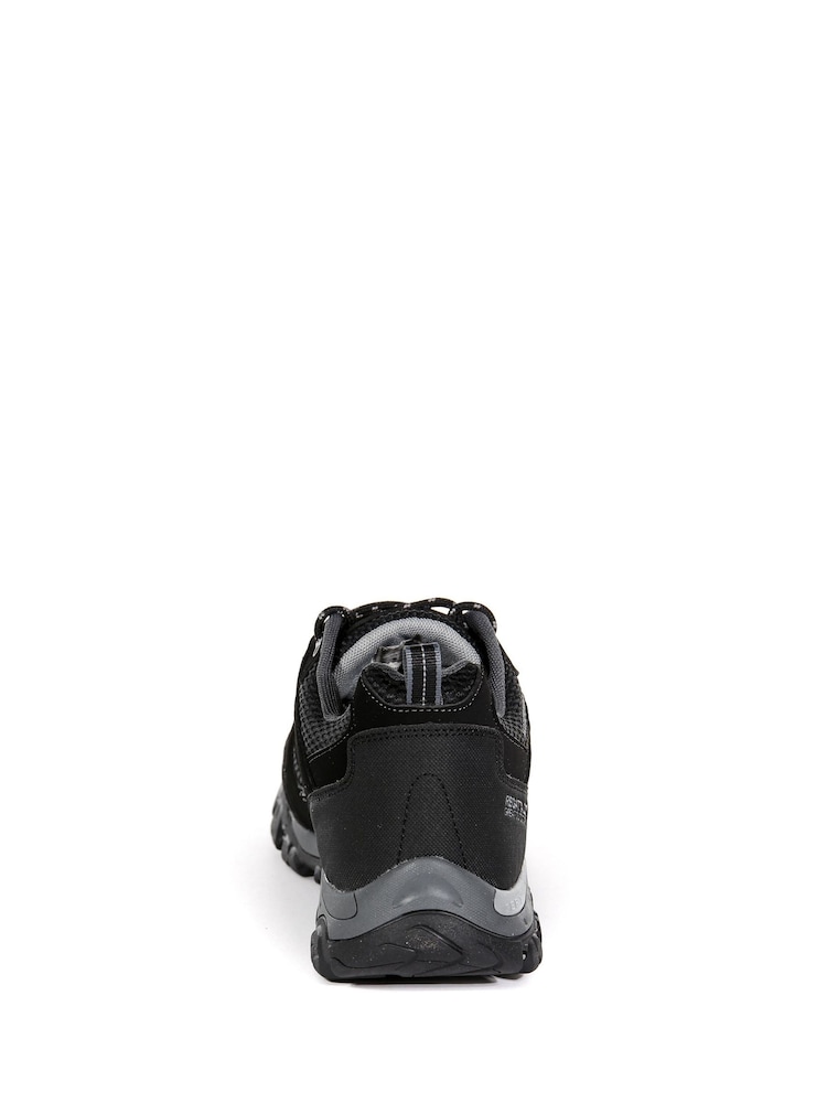Regatta Black Mens Holcombe IEP Low Waterproof Walking Trainers - Image 4 of 6