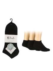 Pringle Black Classic Bamboo Trainer Socks 3 Pack - Image 1 of 4