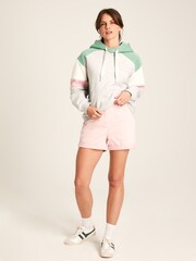Joules Milbourne Grey, Pink & White Embroidered Hoodie - Image 4 of 8