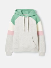 Joules Milbourne Grey, Pink & White Embroidered Hoodie - Image 8 of 8