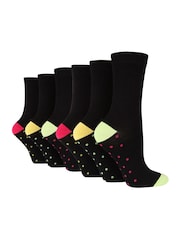 Wild Feet Black Wild Sole Bamboo Crew Black Socks 6 Pack - Image 3 of 4