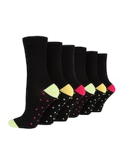 Wild Feet Black Wild Sole Bamboo Crew Black Socks 6 Pack - Image 4 of 4