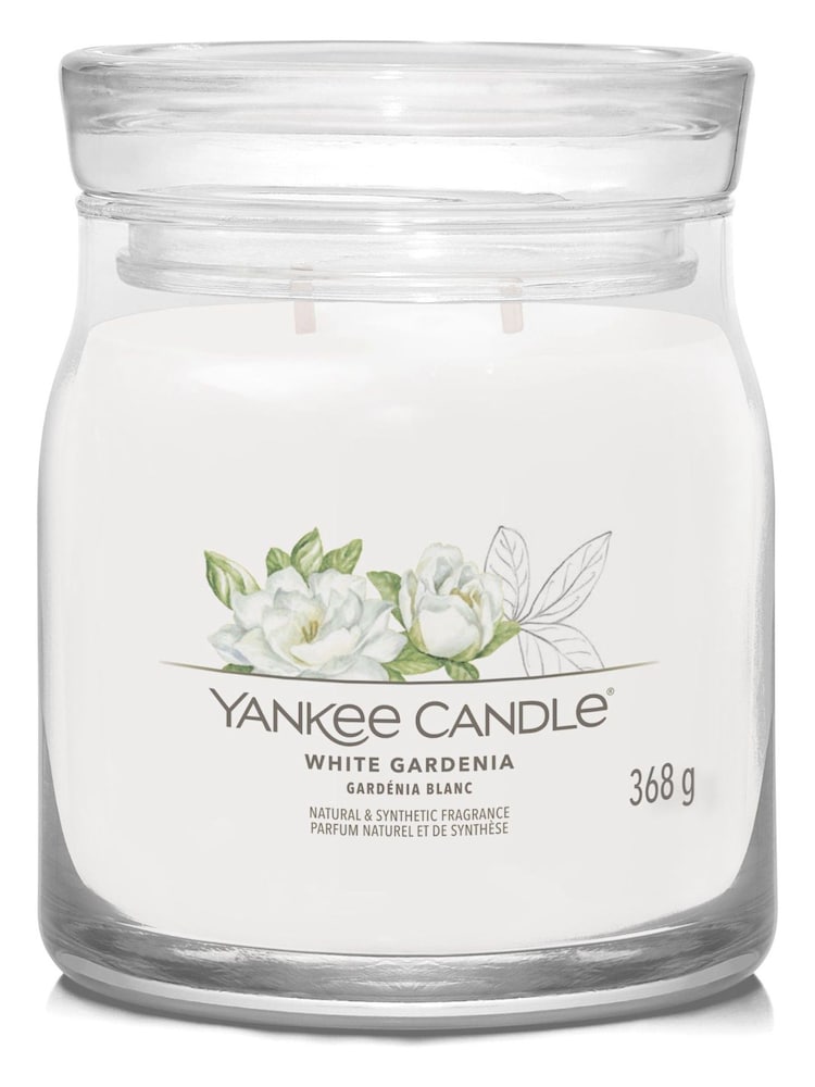 Yankee Candle White Signature Medium Jar Gardenia Scented Candle - Image 2 of 3