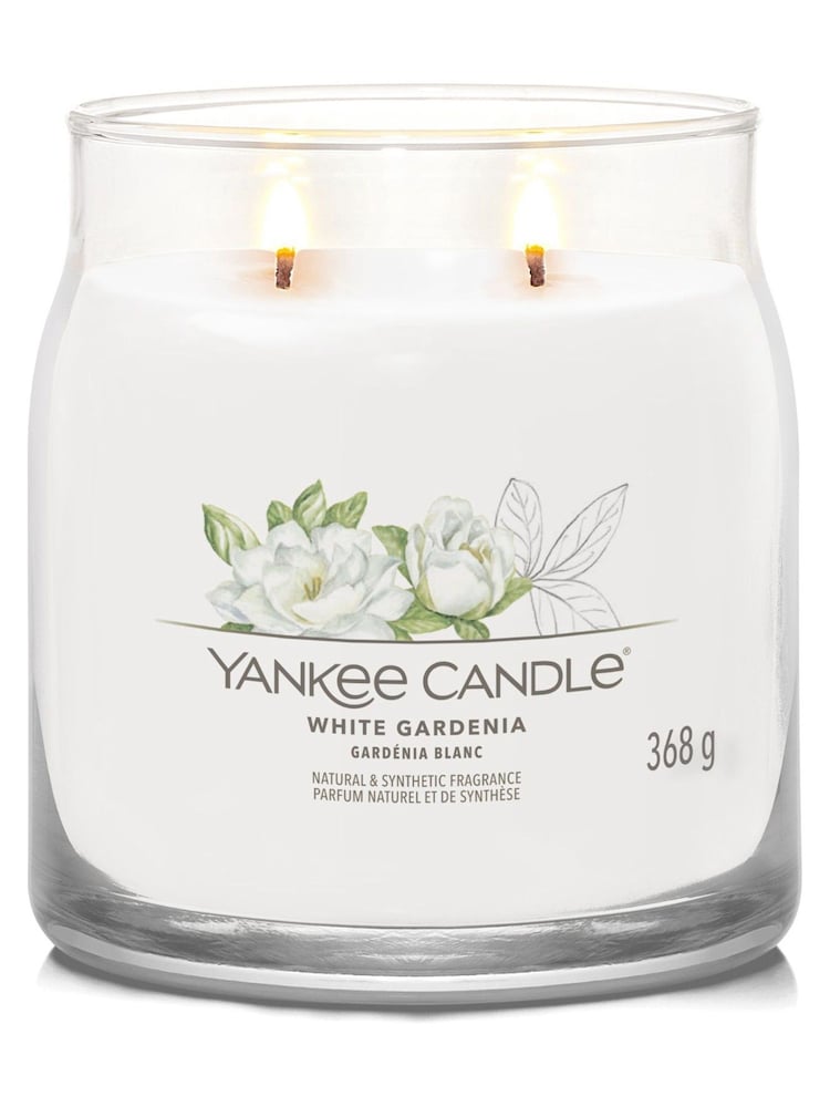 Yankee Candle White Signature Medium Jar Gardenia Scented Candle - Image 3 of 3