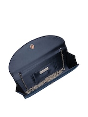 Lotus Navy Blue Clutch Bag with Chain - Image 4 of 4