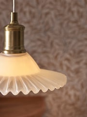 Clarke and Clarke White Lilum Vintage Ceiling Light - Image 3 of 4
