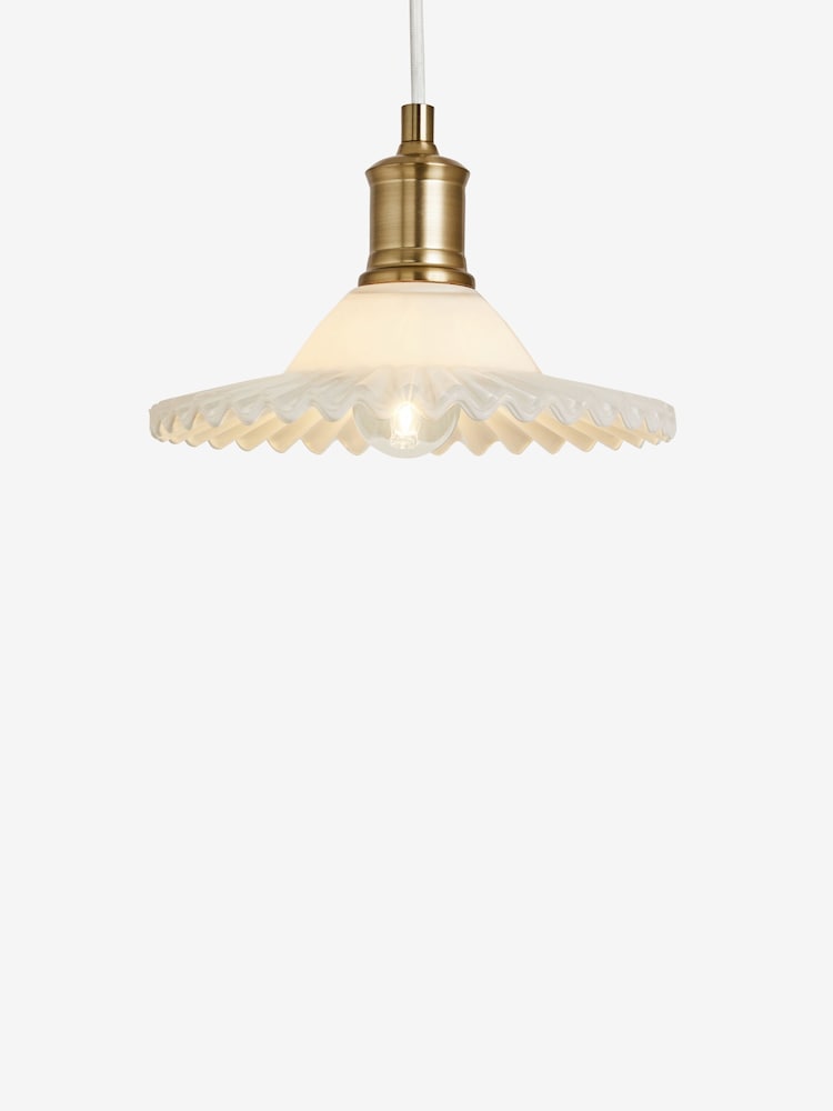 Clarke and Clarke White Lilum Vintage Ceiling Light - Image 4 of 4