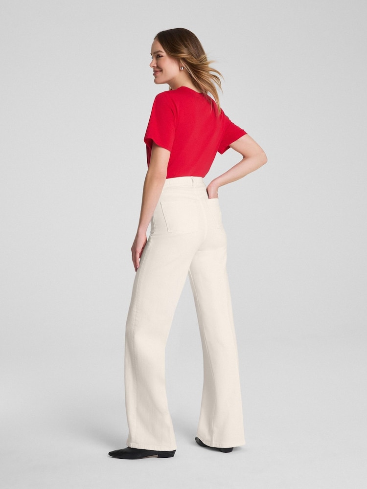 Spanx Cream Authentic 360 Wide Leg Jeans - Image 2 of 6