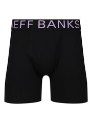 Jeff Banks Black Bamboo Pop Colour Waistband Trunks Pack - Image 10 of 10