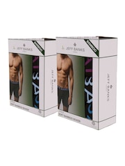 Jeff Banks Black Bamboo Pop Colour Waistband Trunks Pack - Image 7 of 10
