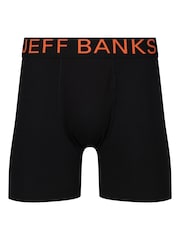 Jeff Banks Black Bamboo Pop Colour Waistband Trunks Pack - Image 9 of 10
