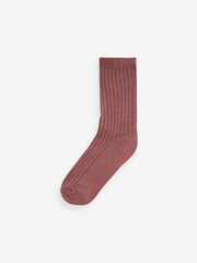 Pringle Pink Ribbed Bamboo Lightweight Leisure Socks - Image 2 of 3