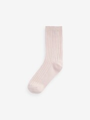 Pringle Pink Ribbed Bamboo Lightweight Leisure Socks - Image 3 of 3