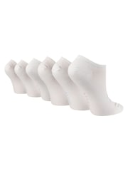 Wild Feet White Fashion Sole No Show Trainer Socks 6 Pack - Image 2 of 5