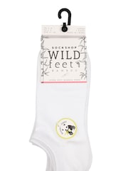 Wild Feet White Fashion Sole No Show Trainer Socks 6 Pack - Image 5 of 5