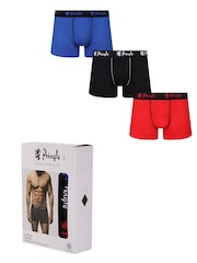 Pringle Blue Pop Colour Cotton Trunks 3 Pack - Image 5 of 6