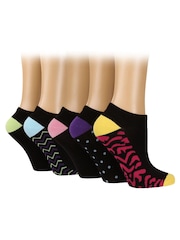 Wild Feet Black Low Cut Bamboo Trainer Liners Socks - Image 2 of 3