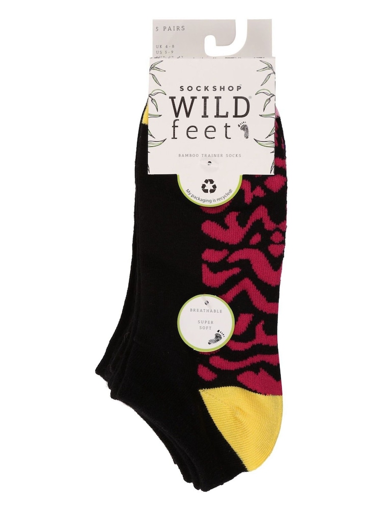 Wild Feet Black Low Cut Bamboo Trainer Liners Socks - Image 3 of 3