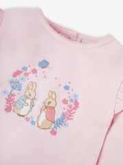 JoJo Maman Bébé Pink Peter Rabbit Appliqué Top & Leggings Set - Image 2 of 4