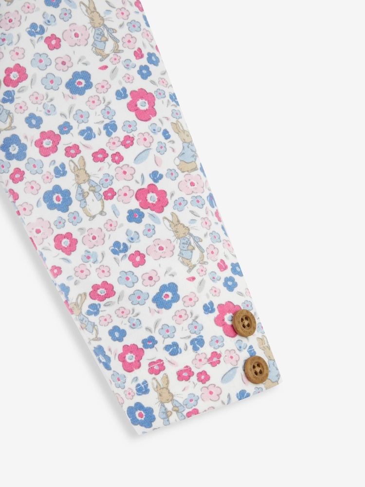 JoJo Maman Bébé Pink Peter Rabbit Appliqué Top & Leggings Set - Image 4 of 4