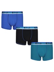 Pringle Blue Fashion Waistband Cotton Trunks 3 Pack - Image 1 of 5