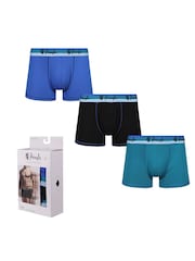 Pringle Blue Fashion Waistband Cotton Trunks 3 Pack - Image 3 of 5