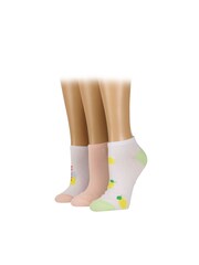 Wild Feet White When Life Give You Lemons No Show Trainer Socks 3 Pack - Image 3 of 4