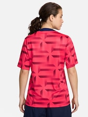 Nike Red Dri-FIT England Academy Pre Match T-Shirt - Image 2 of 10
