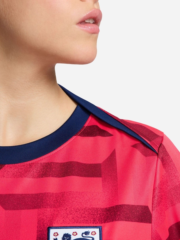 Nike Red Dri-FIT England Academy Pre Match T-Shirt - Image 5 of 10