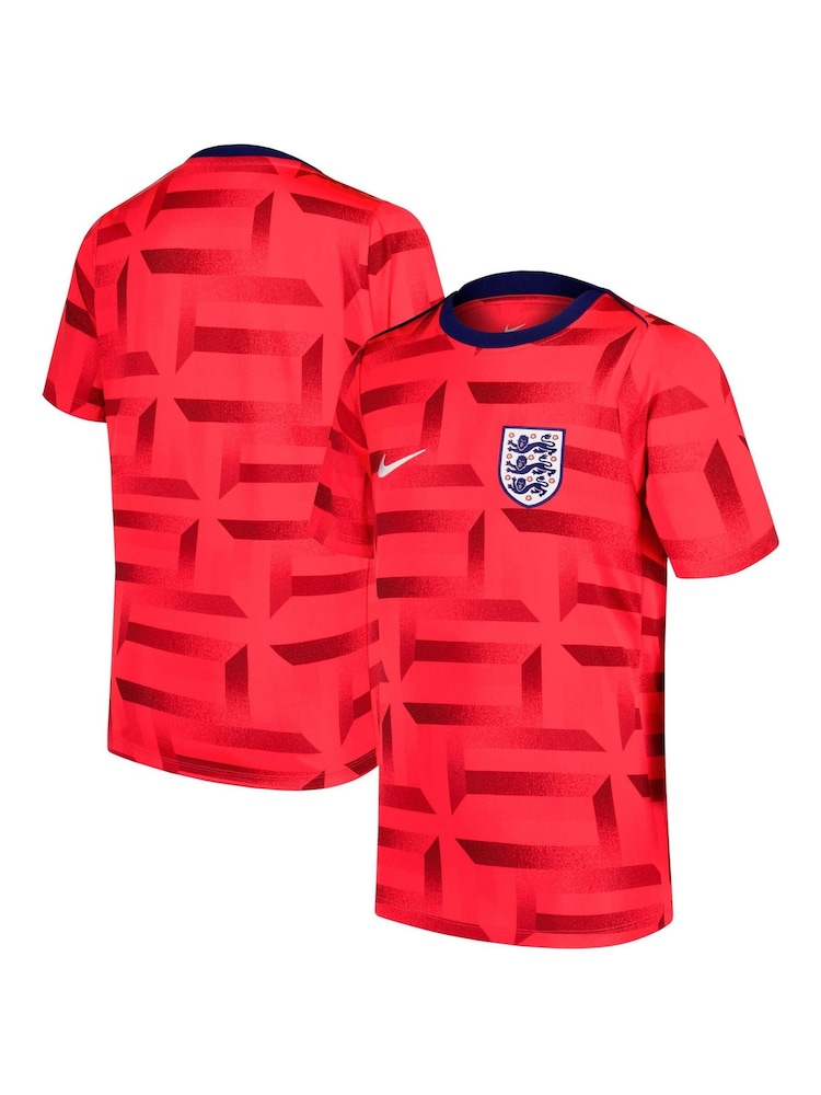 Nike Red Dri-FIT England Academy Pre Match T-Shirt - Image 8 of 10