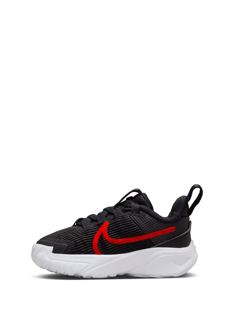 Nike Black/White Floral Infant Star Runner 4 Trainers - Image 6 of 12