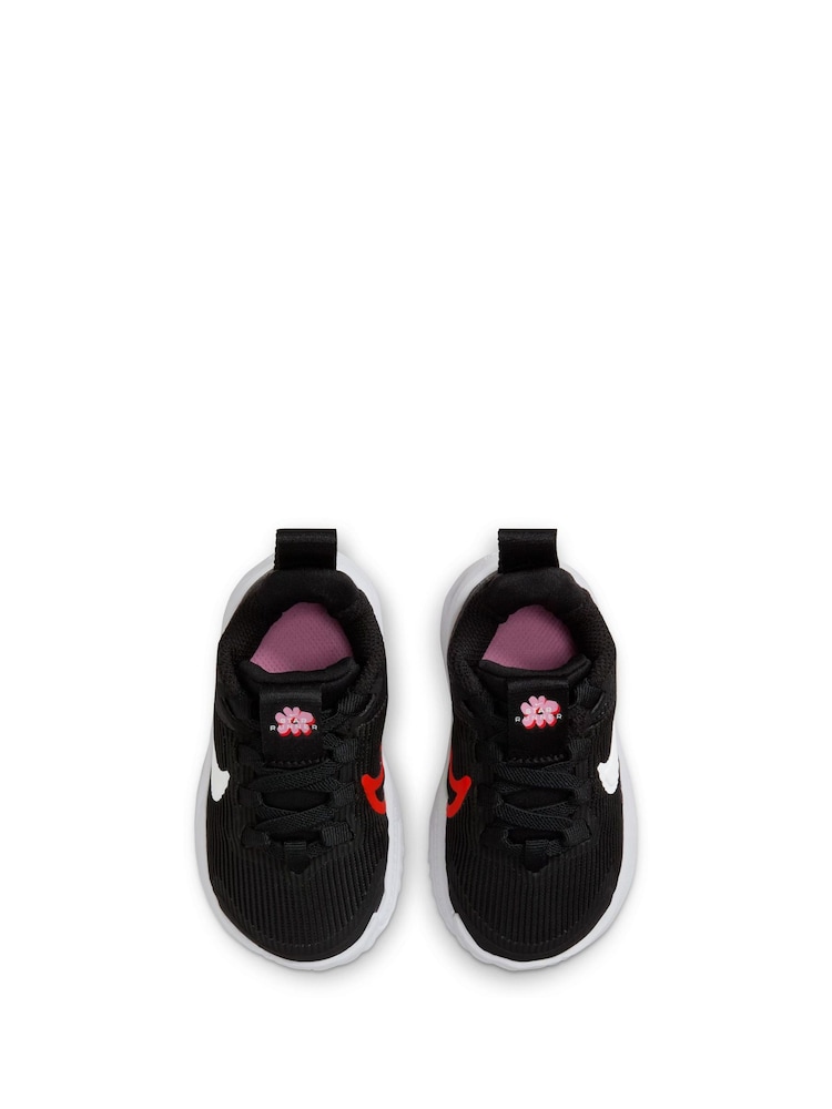 Nike Black/White Floral Infant Star Runner 4 Trainers - Image 8 of 12