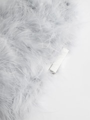 Grey Feather Clutch Bag - Image 9 of 9