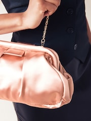 Nude Satin Clutch - Image 3 of 8