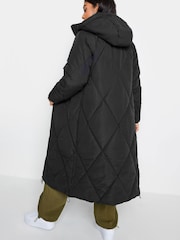 PixieGirl Petite Black Diamond Puffer Coat - Image 4 of 5