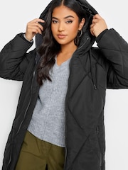 PixieGirl Petite Black Diamond Puffer Coat - Image 5 of 5