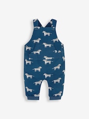 Indigoblau/Zebra - Jojo Maman Bébé – Latzhosen und Streifen-Top im Set - Bild 3 von 5