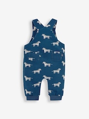 Indigoblau/Zebra - Jojo Maman Bébé – Latzhosen und Streifen-Top im Set - Bild 4 von 5