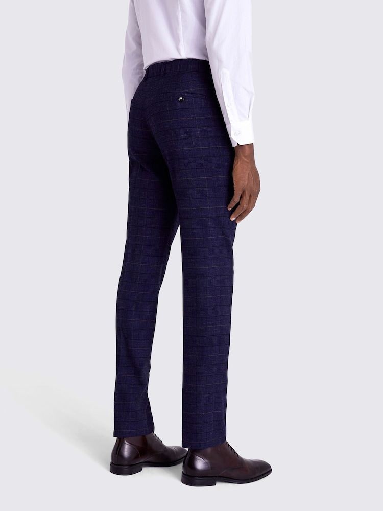 Marineblau/blau - Slim Fit - MOSS Karierte Anzughose - Bild 2 von 4 Marineblau/blau - Slim Fit - MOSS Karierte Anzughose - Bild 2 von 4