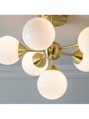Gallery Home Brushed Gold Flush Ceiling Fitting Brampton Ceiling Light - Image 5 of 7