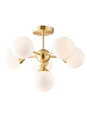 Gallery Home Brushed Gold Flush Ceiling Fitting Brampton Ceiling Light - Image 6 of 7