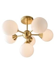 Gallery Home Brushed Gold Flush Ceiling Fitting Brampton Ceiling Light - Image 7 of 7