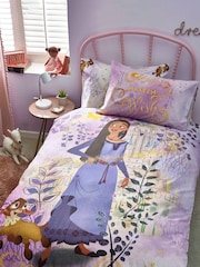 Disney Wish Purple Reversible 100% Cotton Duvet Cover and Pillowcase Set - Image 1 of 9