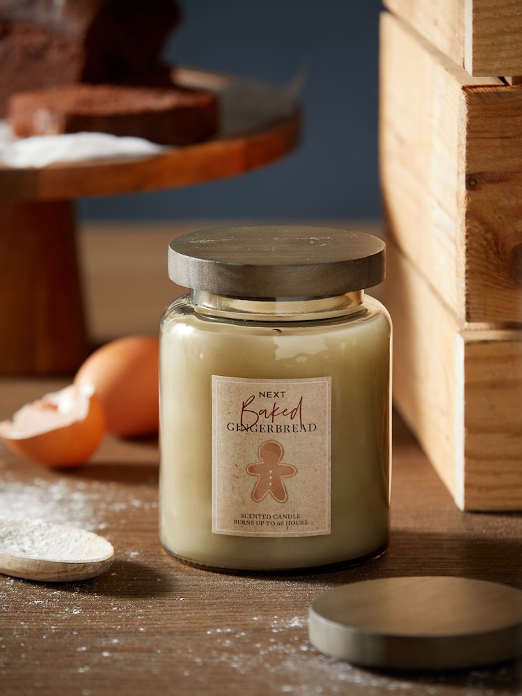 Brown Baked Gingerbread Scented Christmas Jar Candle - Image 2 of 4 Brown Baked Gingerbread Scented Christmas Jar Candle - Image 2 of 4