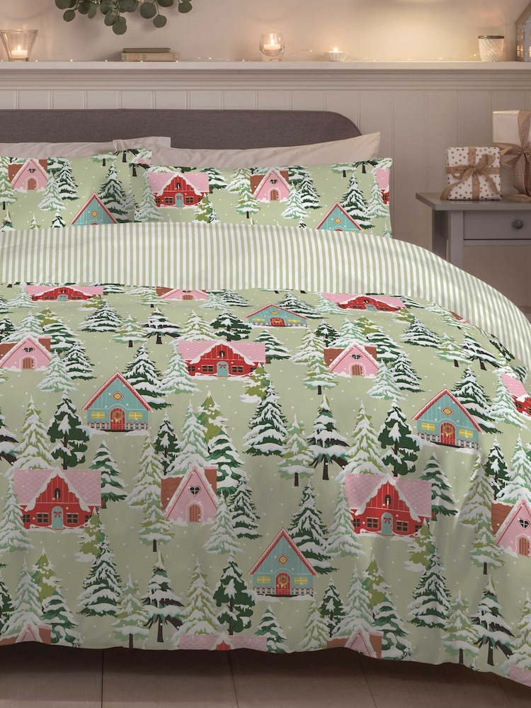Copenhagen Home Winter Chalet クリスマス デュベカバー＆ピローケース セット - 画像 1 / 2