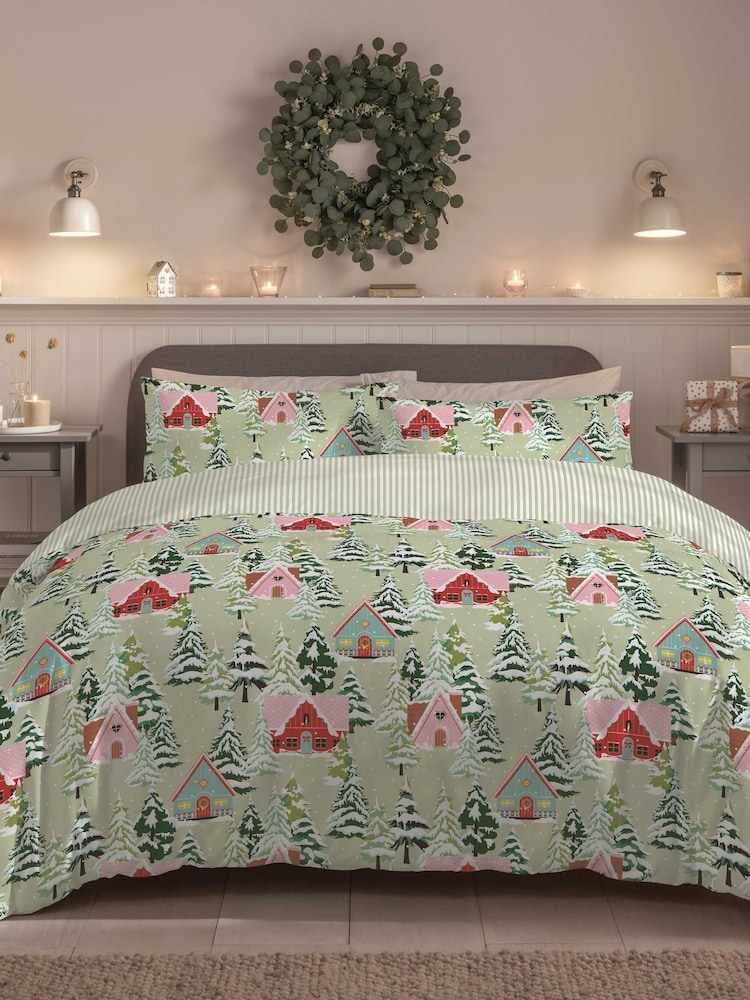 Copenhagen Home Winter Chalet クリスマス デュベカバー＆ピローケース セット - 画像 2 / 2