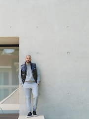 Grey Funnel Zip Through Jacket - Image 3 of 6