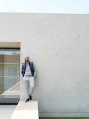 Grey Funnel Zip Through Jacket - Image 4 of 6