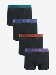 Black Rich Marl Waistband 4 pack Hipster Boxers - Image 1 of 7