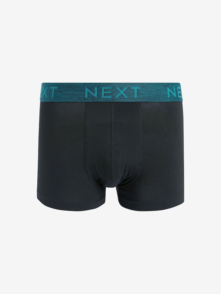 Black Rich Marl Waistband 4 pack Hipster Boxers - Image 2 of 7